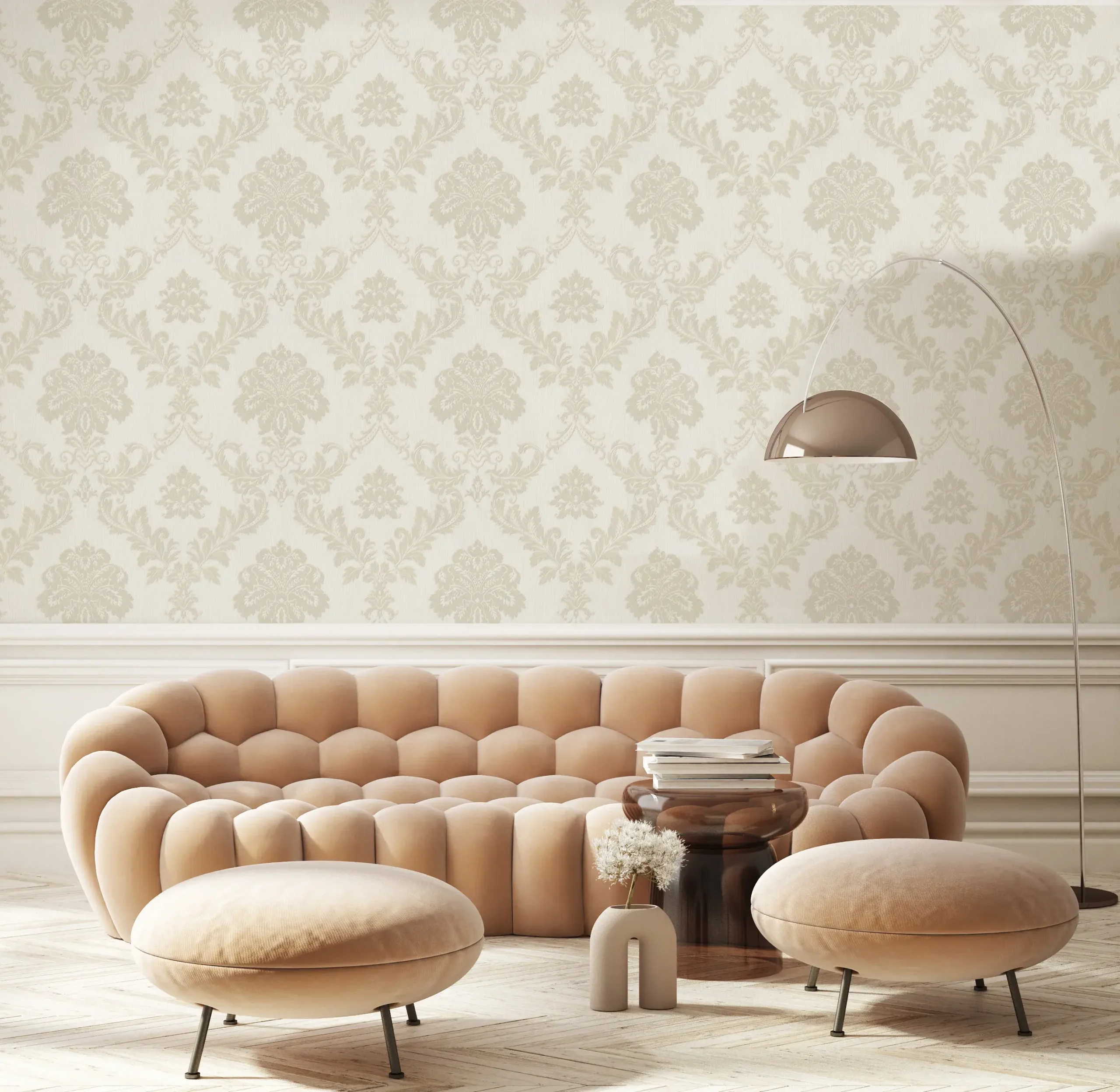 Cream Embossed Wallpaper – Understated Warmth (24206-2)